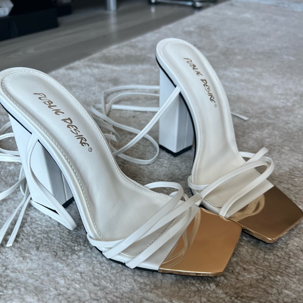 Block heel high heels